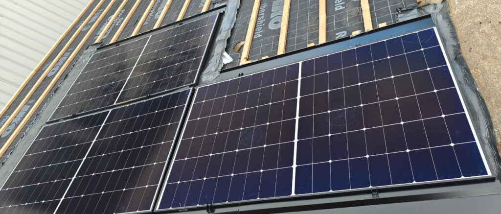 in-roof solar panel installation