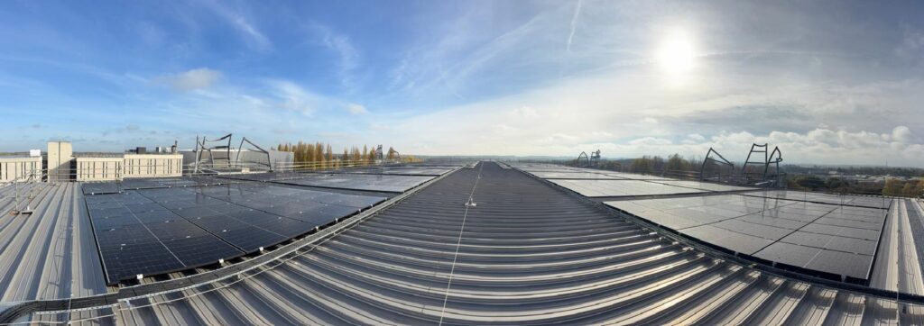 Commercial solar installation on the British Library storage and logistics facility
