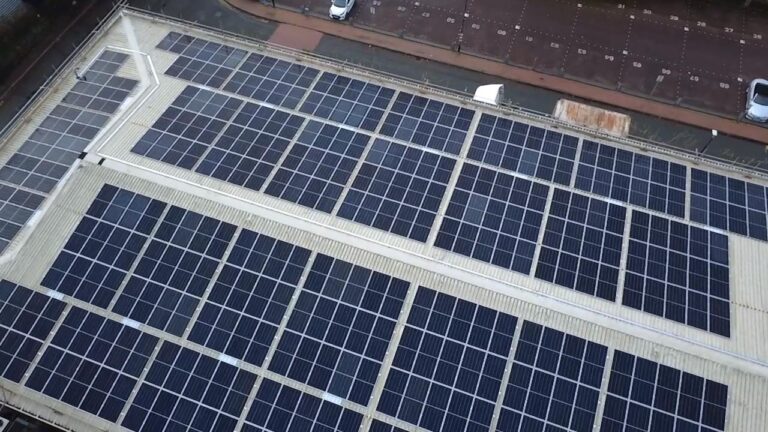 large scale commercial solar panel installation