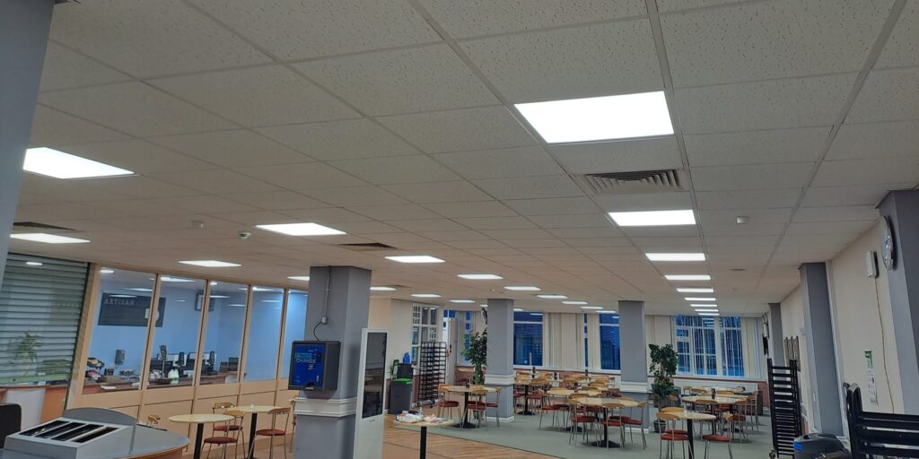 British Library Block 7 restaurant lighting upgrade